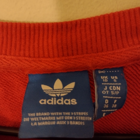 Red Adidas Sweatshirt size small - Picture 2 of 2